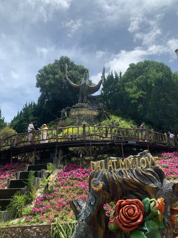 Exploring Da Lat's whimsical sculpture garden and koi pond