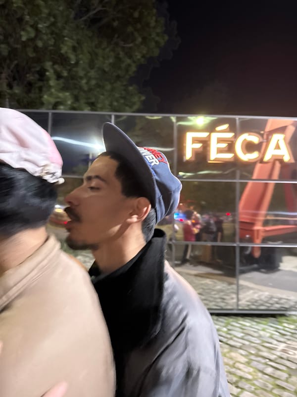 Early morning street activity captured in Buenos Aires reflections