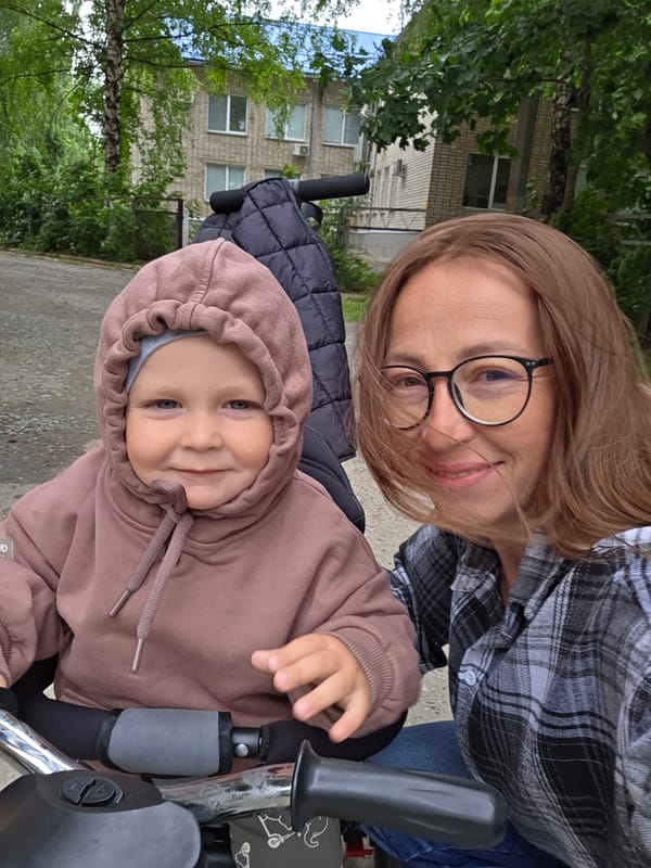 Casual morning out by the waterfront in Chaikovsky, Russia