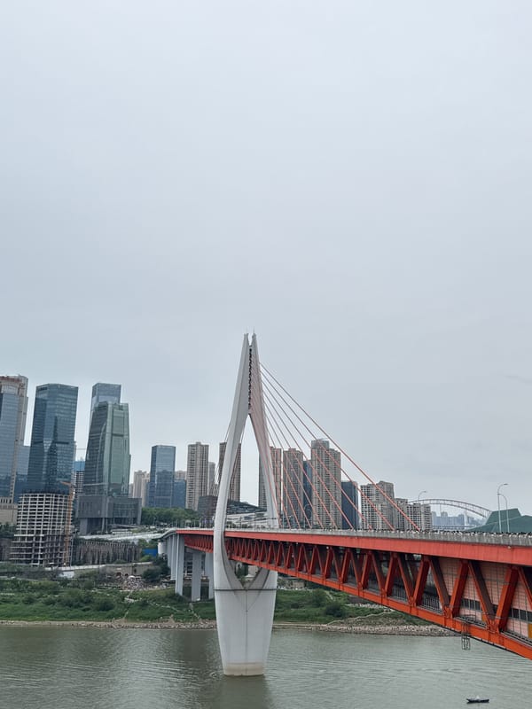 Morning street life documented around Chongqing's Dongshuimen Bridge