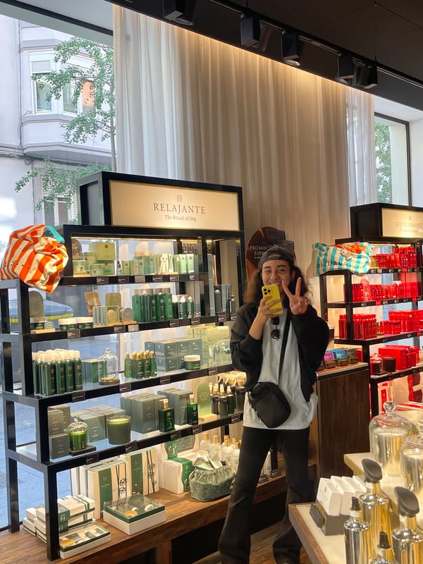 Morning beauty shopping tour captured across Valencia retail stores