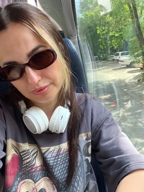 On the move: selfies through a travel day with headphones in tow