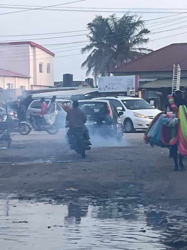 Wet streets and beverage consumption observed in Ado, Nigeria