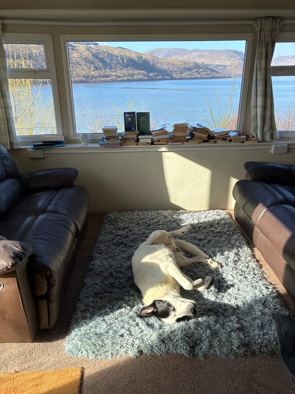 Interior views captured in Strontian home overlooking Scottish loch