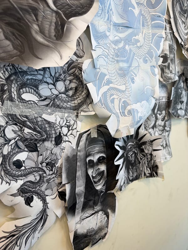 Tattoo session in progress at a Sofia studio