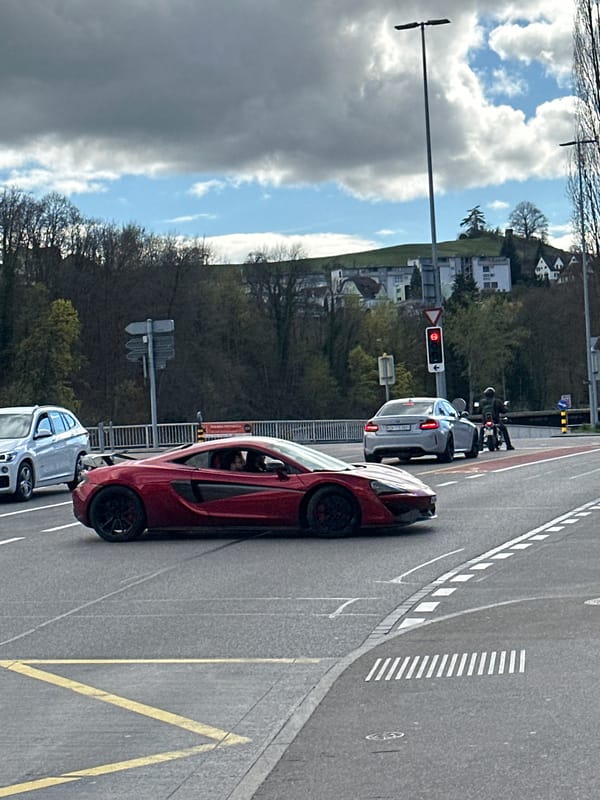 Routine street life documented in Feuerthalen, Switzerland
