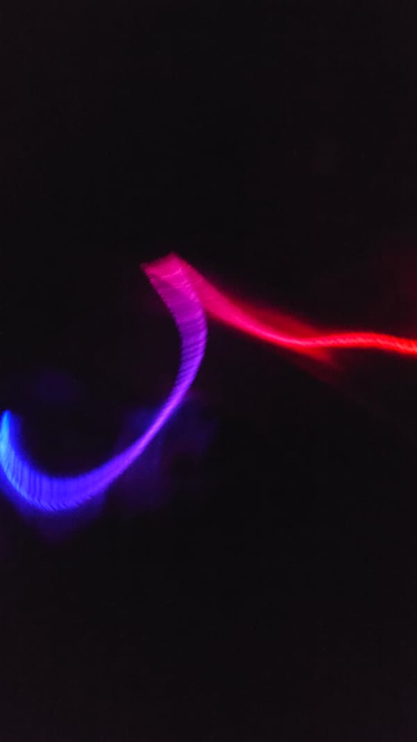 Colorful light trails photographed in long-exposure shots, Cam Đức