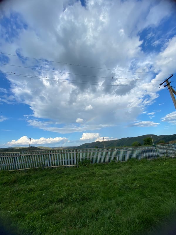 Quiet summer afternoon in a small Russian village