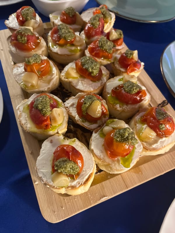 Appetizer tray with bread and cheese documented in Bulgaria