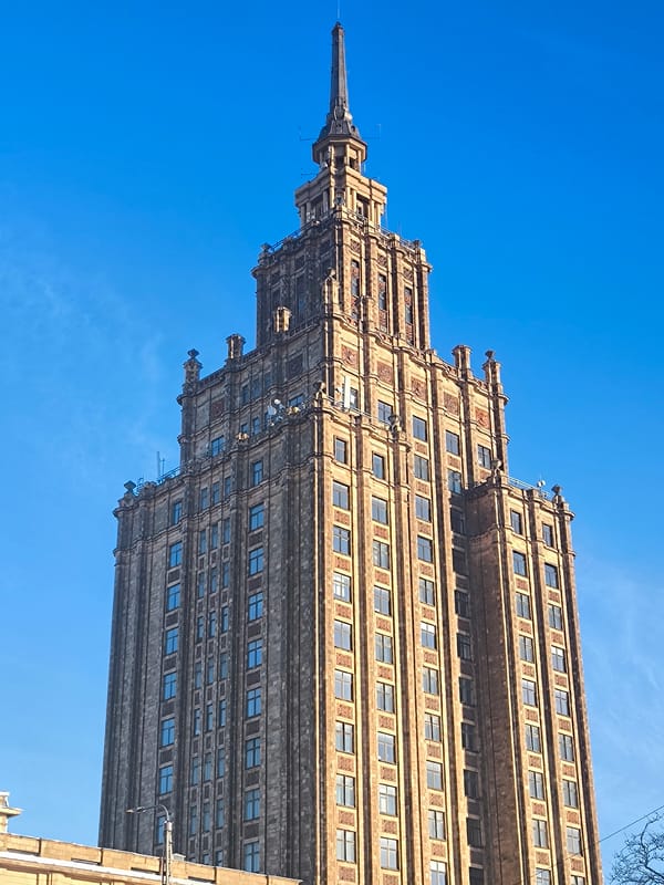 Latvian Academy of Sciences building observed in Riga