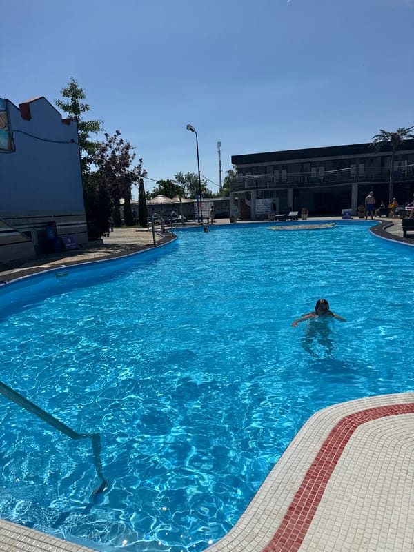Summer day activities recorded at Ukrainian water park