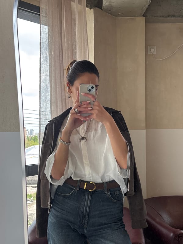 Morning mirror selfie session captured in Yerevan apartment
