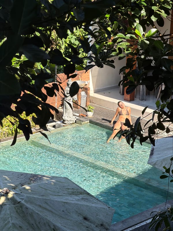Quiet morning at a traditional villa in Ubud, Bali