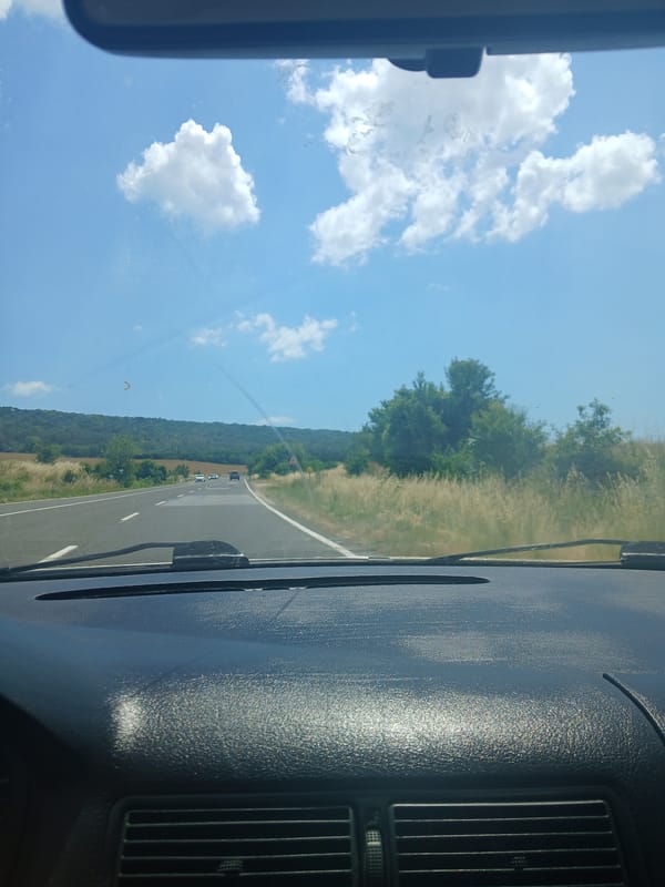 Road trip through rural Obrochishte, Bulgaria countryside