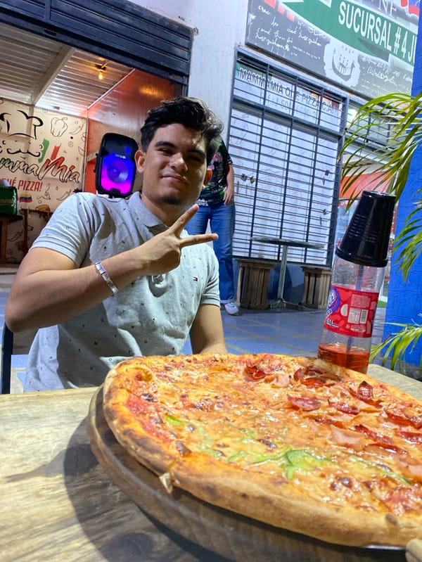 Friends enjoy dinner and beach evening in Juan Griego