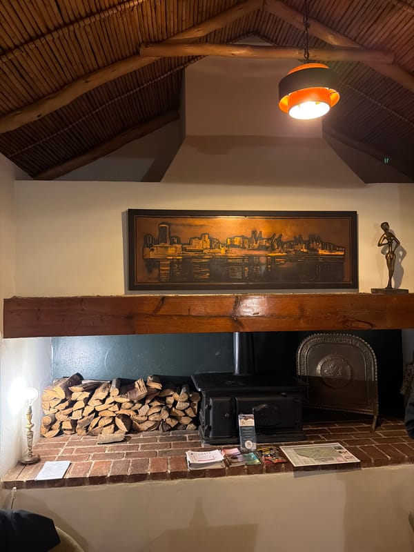 Evening interior documentation of rustic Overstrand home captured