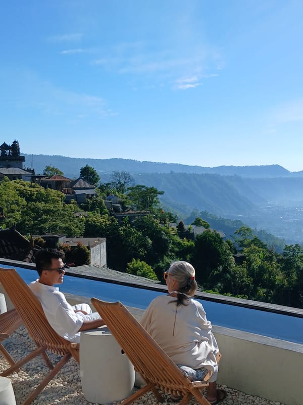 Sweeping views of Mount Batur and Kintamani's highland scenery
