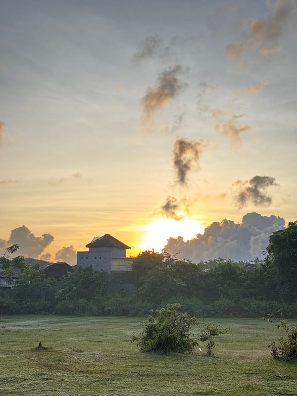Sunset captured by witnesses in Kuta Selatan, Indonesia