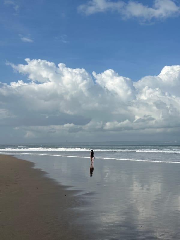 Quiet morning on a North Kuta beach, Bali