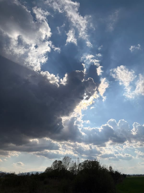 Dramatic cloudy sky observed over Negovan, Bulgaria