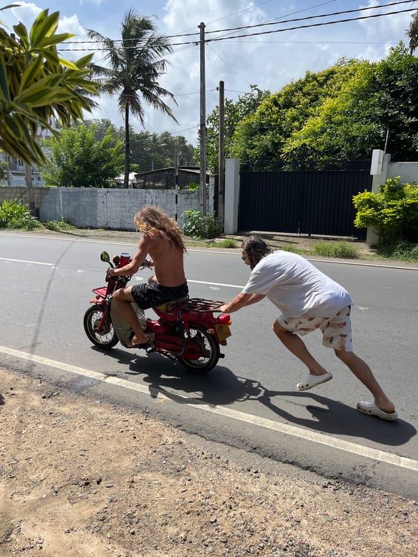 Coastal views and street life in Goviyapana, Sri Lanka