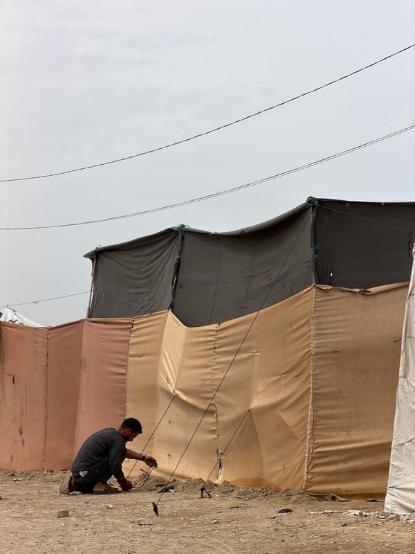 Displaced families documented in Gaza refugee camps and damaged areas