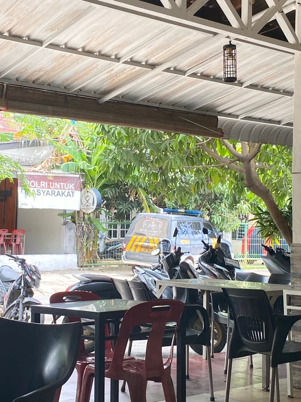 Morning café life documented in Lhokseumawe, Indonesia