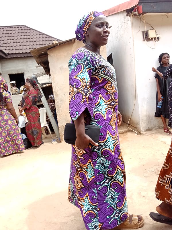Community meeting in traditional dress, Sabon Tasha, Nigeria