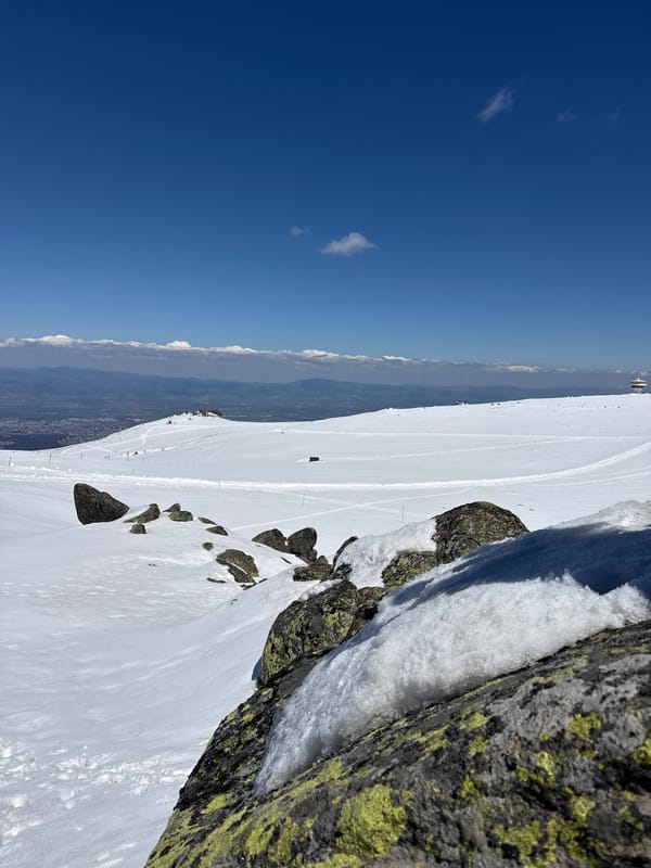 Spring Snow Scene Captured in Bistritsa, Bulgaria