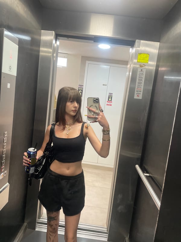Woman takes elevator selfies while grocery shopping in Raanana