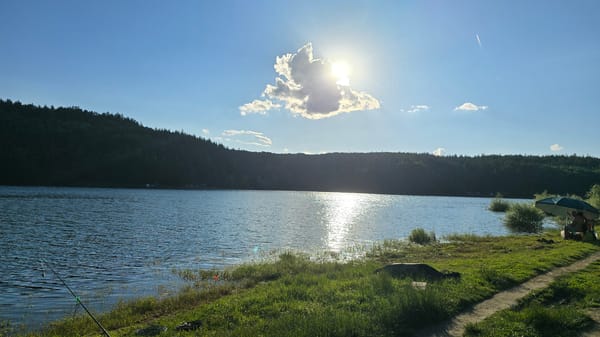 Quiet lake evening near Dolni Pasarel, Bulgaria