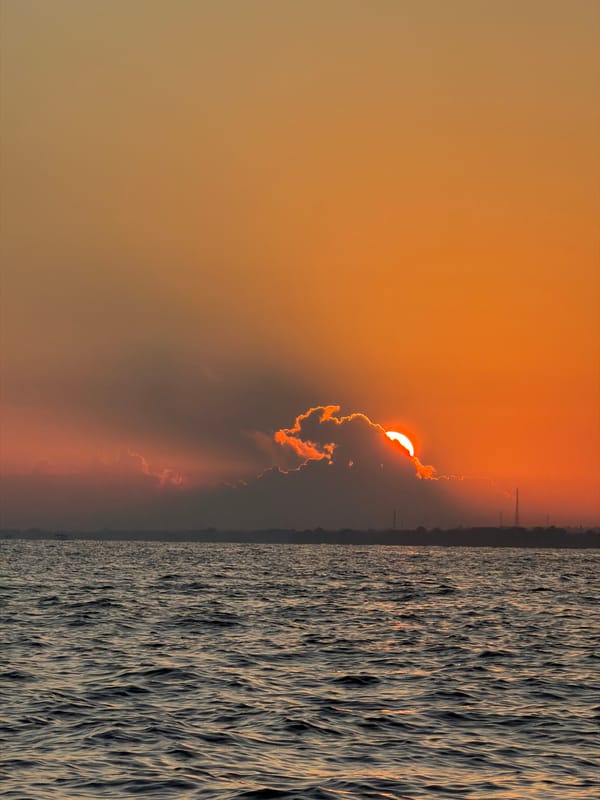 Golden hour on the water in Buleleng, Bali