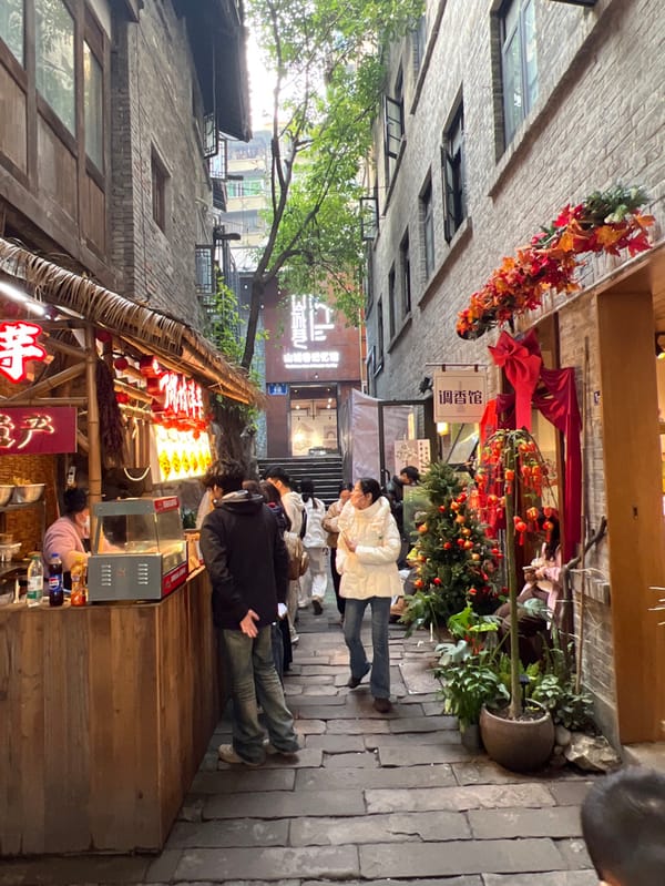 Morning life documented across traditional Yuzhong District streets and cafes
