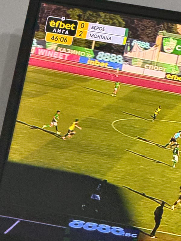 Quiet afternoon at home with football and pet in Bulgaria