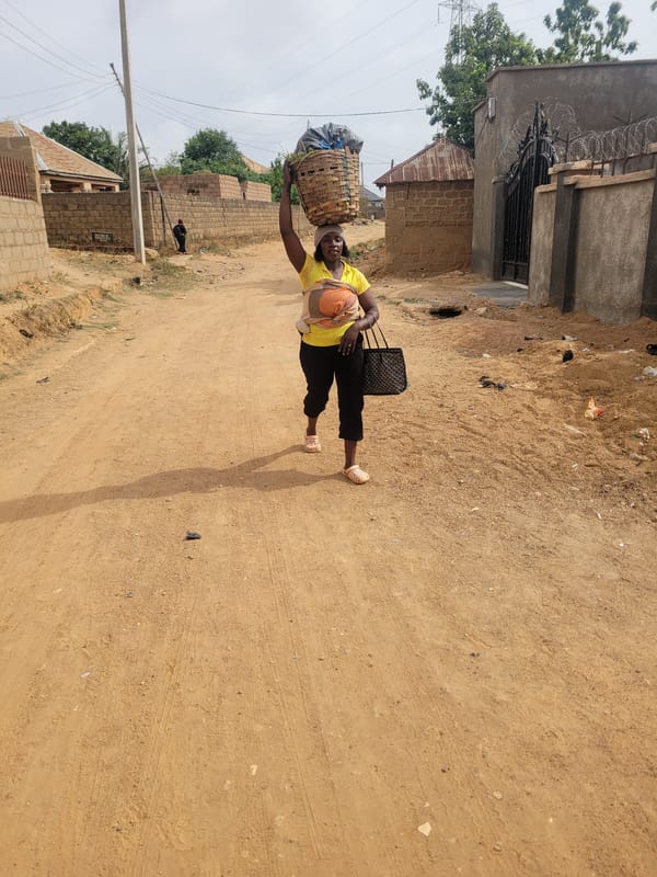 Morning routines captured across Nigerian communities include water collection, walking