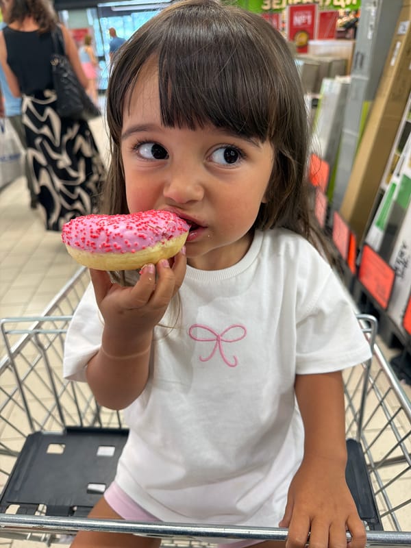 Donut break mid-grocery run in Burgas