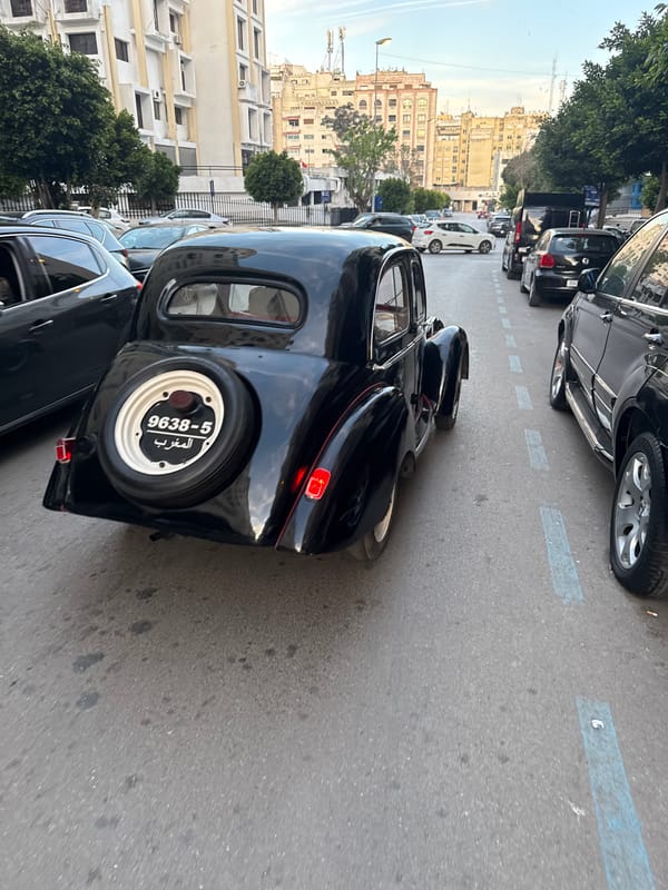 Street scene captured in Tangier, Morocco on April afternoon