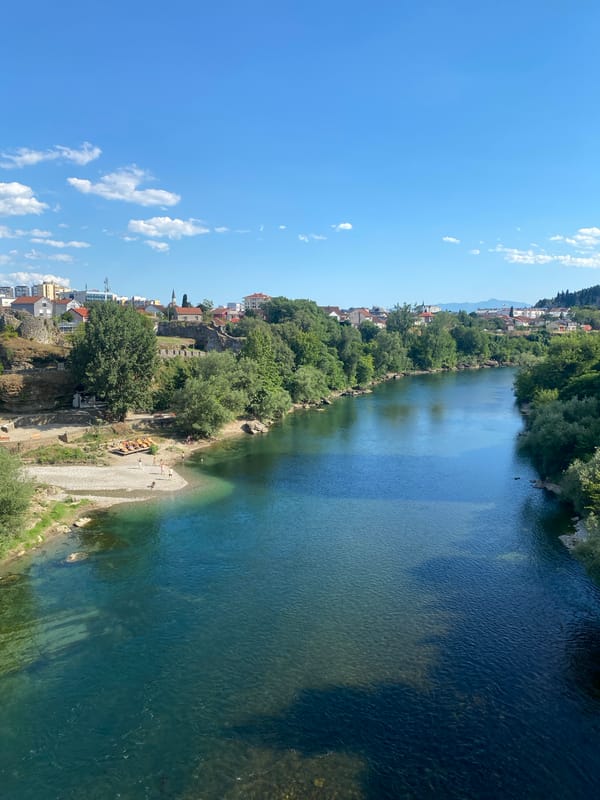 Lazy afternoon on the Morača River in Podgorica