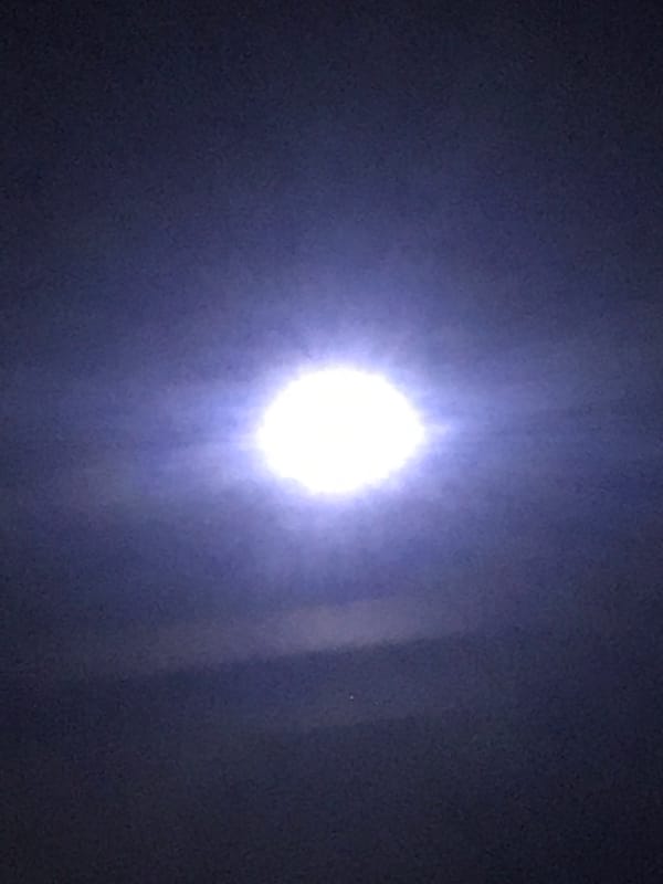 Witness captures bright celestial body with halo in night sky