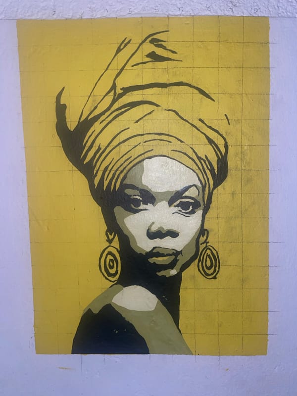 Portrait painting with grid pattern documented in Jos