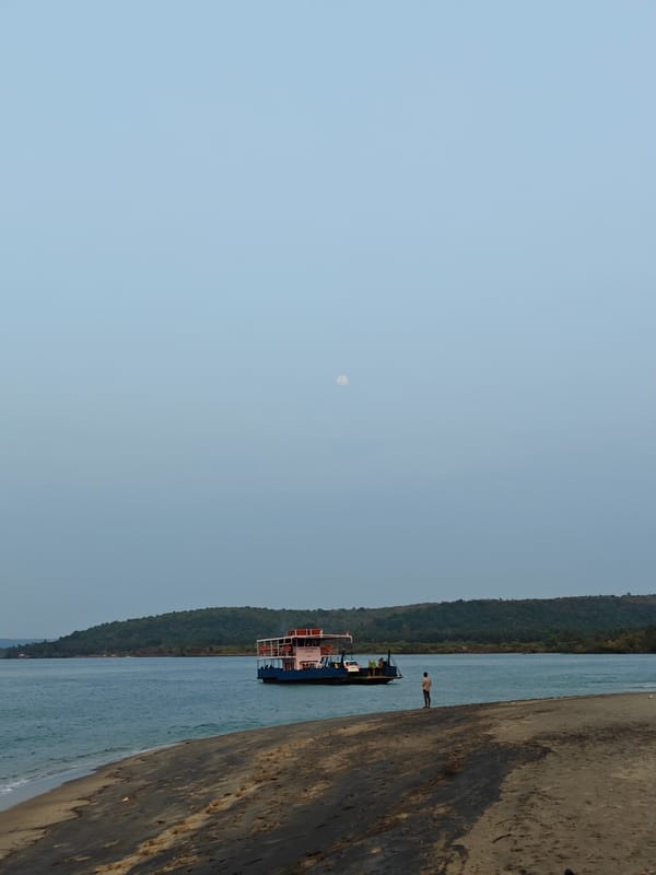 Sunset beach scenes and selfies captured at Querim India