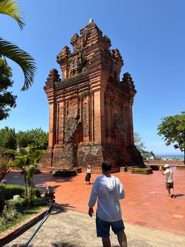 Ancient Cham towers and shrines visited in Tuy Hoa, Vietnam