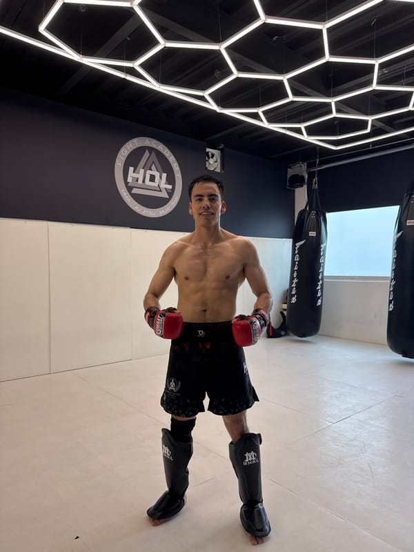 Boxer trains at Mexico City gym facility