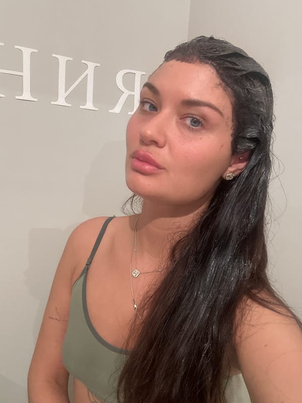 Woman takes bathroom selfies in Gavrilkovo, Russia
