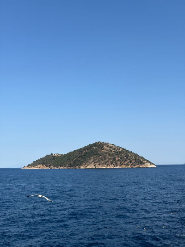 Ferry crossing the Aegean between Keramoti and Thassos