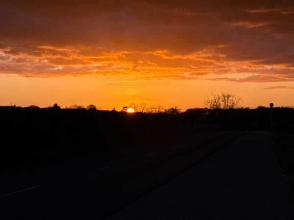 Dramatic orange sunset witnessed across Great Yarmouth area