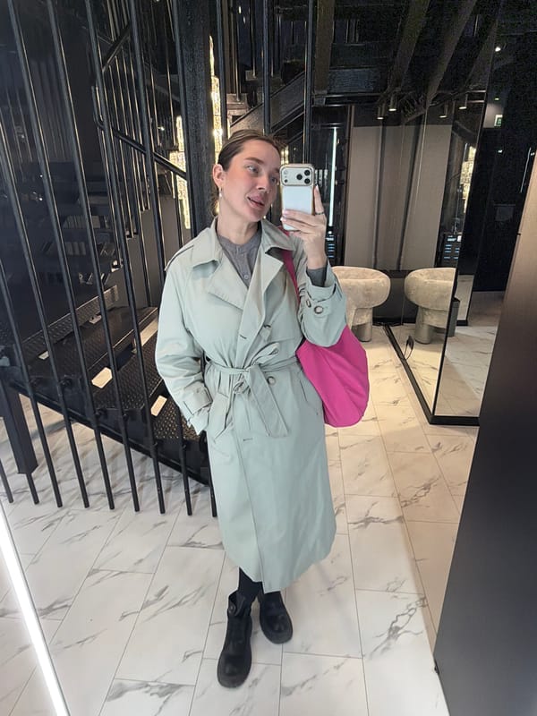 Woman takes selfie at Moscow's Mercury Tower