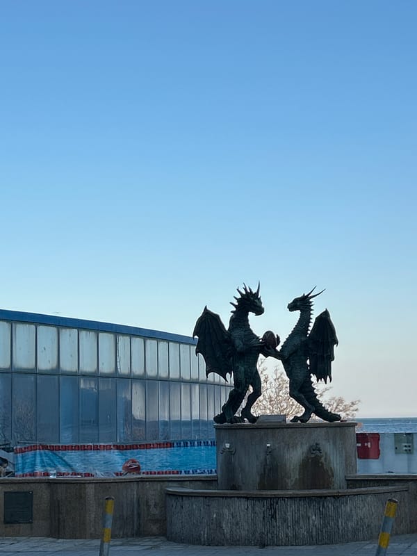 Coffee break and fishing boat activity observed in Varna