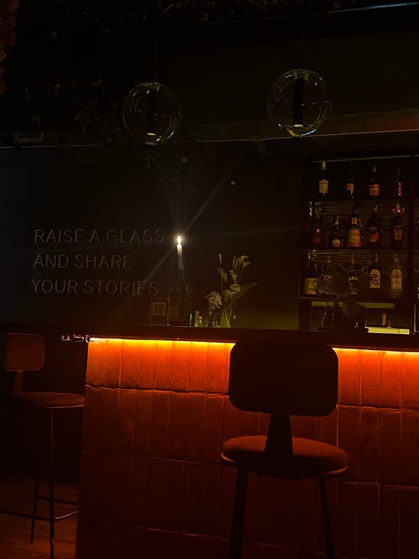 Evening dining experience documented at Batumi bar-restaurant