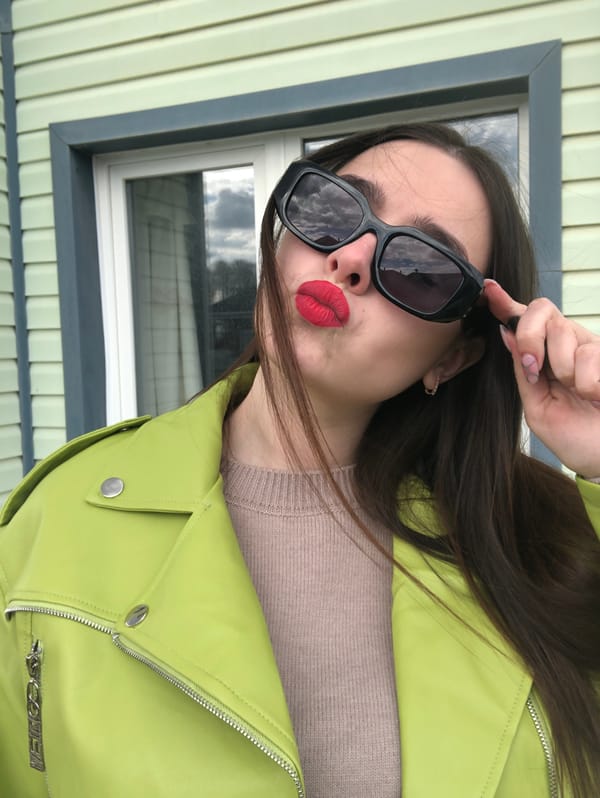 Person Takes Outdoor Selfie in Noviy, Russia